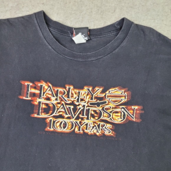 Vintage Harley-Davidson Motorcycle Shirt Mens XL 100th Year 2003 Biker Tee - Picture 2 of 10